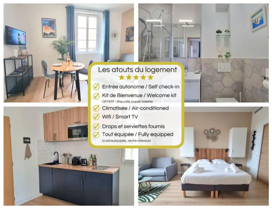 Appartement Chic - Climatise - 2 Pas Du Port - Place Aux Herbes *